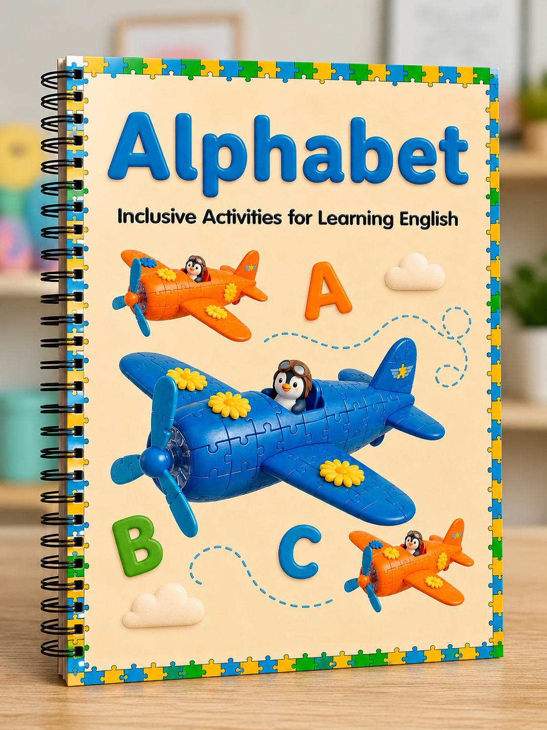 Mockup encadernado da apostila Alphabet