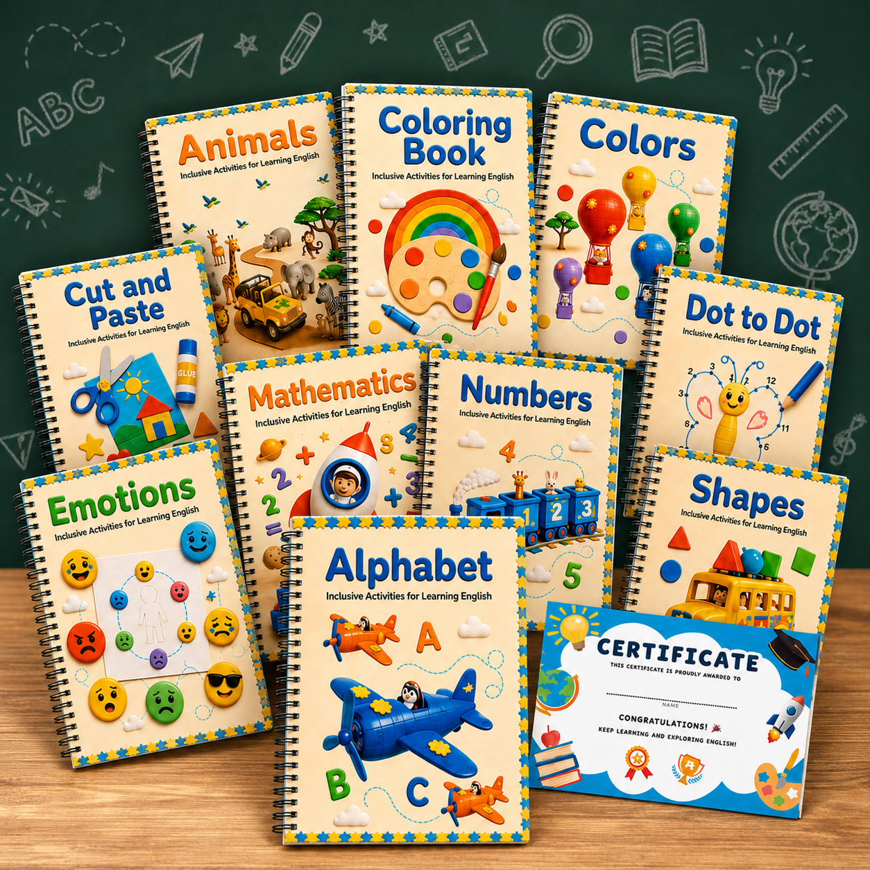 10 workbooks do Combo Inglês Inclusivo com Lili + certificado bônus